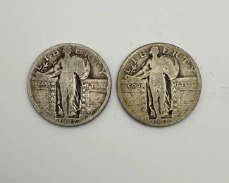 1927 and 1928 Standing Liberty Quarters