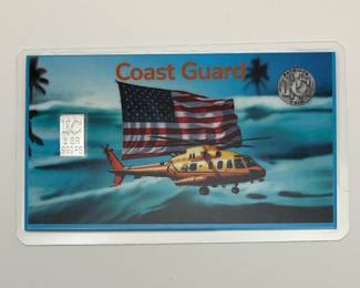 Coast Guard Collector Card with Silver Bar