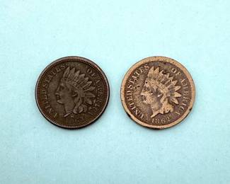 1862 & 1863 Indian Head Cents