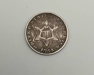 1854 3-Cent Silver (trime)