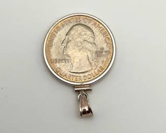Hot Springs Arkansas Quarter Pendant