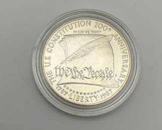 1987-P US Constitution Commemorative Silver Dollar