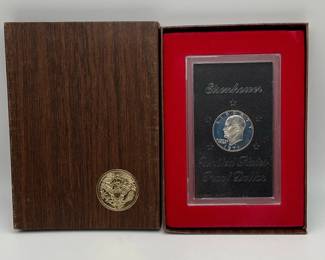 1971-S Proof "Brown Ike" Eisenhower Silver Dollar