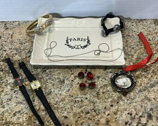 Lot 207: Faux- Gucci Watches and Assorted Jewelry Accessories
