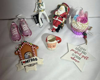 Lot 219: Assorted Christmas Ornaments and Decorative Items