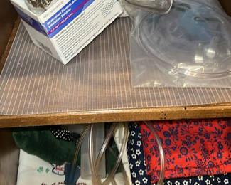 Lot 59: Respiratory Therapy Supplies and Folded Fabric Linens