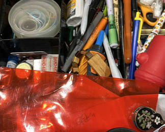 Lot 45: Assorted Office Supplies, Household Items, and Small Accessories