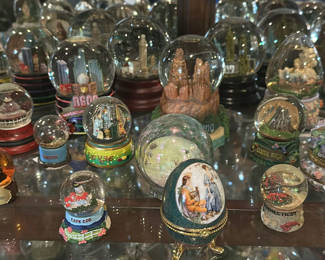 Lot 89: Collection of Souvenir Snow Globes and Travel Mugs