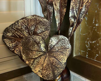 Lot 251: Decorative Vase with Artificial Leaf Arrangement