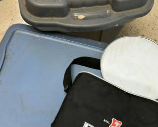Lot 14: Plastic Storage Bins and Beck's Cooler Bag