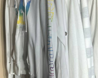 Lot 229: Collection of White Hoodies and Sweatshirts