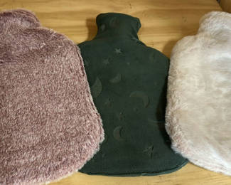 Lot 2: Hot Water Bottles, LED Bulbs, Power Strip, Decorative Boxes, and Metal Fry Basket