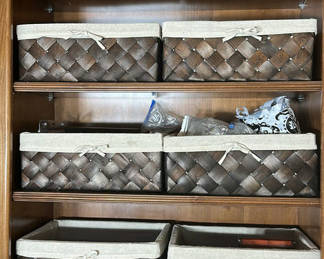 Lot 83: Storage Baskets with Personal Care and Medical Supplies