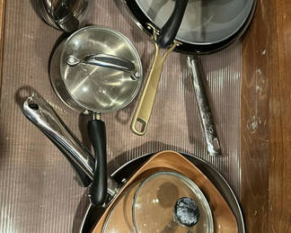 Lot 40: Assorted Pots, Pans, and Lidded Cookware