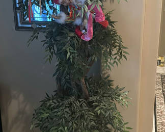 Lot 82: Artificial Potted Tree with Elf Doll Decoration