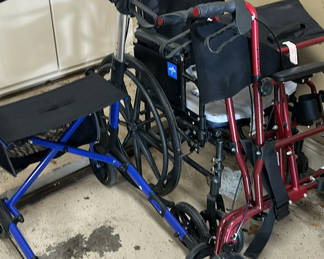 Lot 9: Wheelchair, Walker, and Mobility Transport Chair