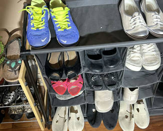Lot 275: Assorted Women's Shoes and Sandals Including Nike Sneakers