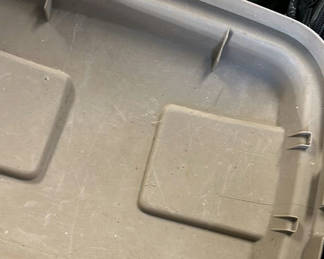 Lot 13: Travelpro Suitcase and Plastic Storage Bins