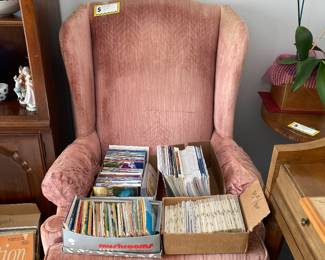 Pair of wing back chairs