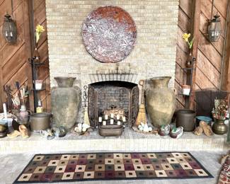 BRASS POTS DUTCH SHOES LARGE FLOWER POTS PLANT STANDS
