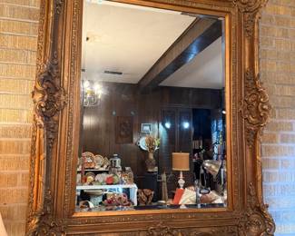 GOLD CARVED MIRROR 44" X54"
