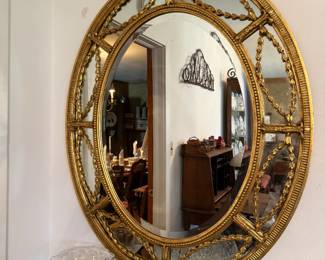 OVAL BEVELED MIRROR 44" TALL 36" WIDE