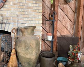BRASS POTS FLOOR VASE 38" TALL