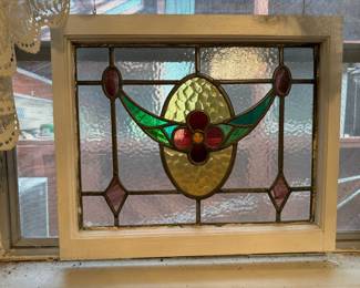 2 OF 2 STAIN GLASS WINDOW