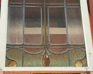WOOD STAIN GLASS WINDOW