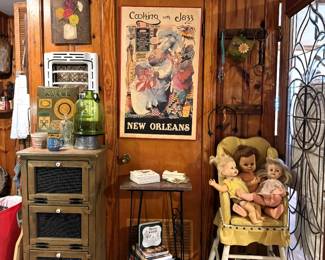 VINTAGE HIGH CHAIR PINE BIN