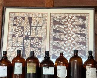 AMBER GALLON MEDICINE BOTTLES