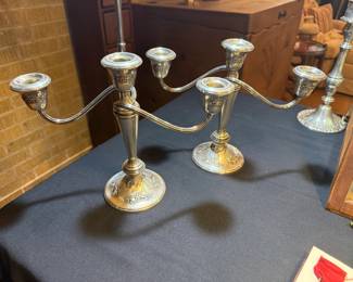 GORHAM 800 STERLING CANDLEABRAS