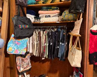 LADIES BAGS SHORTS AND BLANKETS