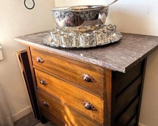 MARBLE TOP CHEST