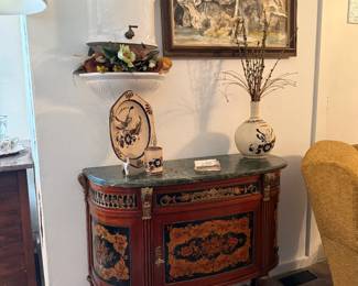 MARBLE TOP CONSOLE TABLE