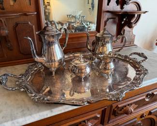 SILVER PLATE TEASET