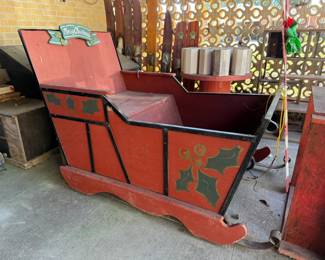 WOOD AND METAL SLEIGH