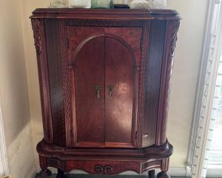 Antique radio cabinet made into a regular cabinet
