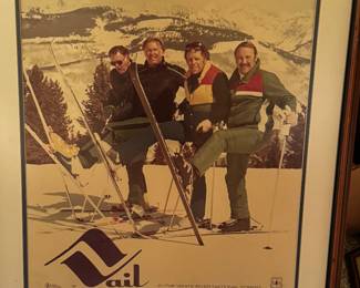 Vintage veil, ski resort, framed poster