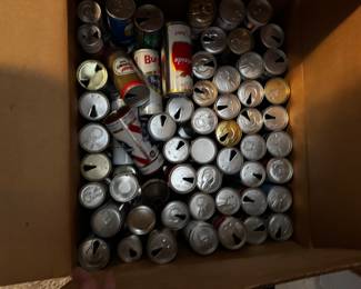 Over 400 beer cans in a collection
