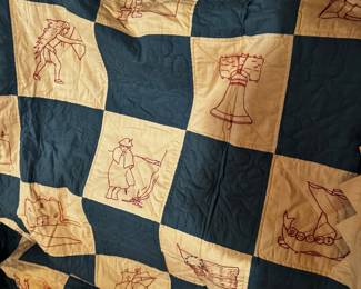 1930s to 40s Mother Goose nursery rhyme quilt