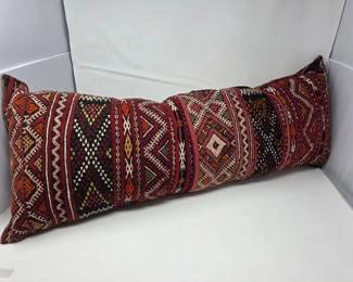 175 VintageKilimLumbarPillow34Lx14WBohoHandwovenTribalWool