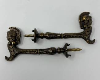 4 AntiqueStyleSolidBrassClassicalHardwareHooksCurtainTiebacks