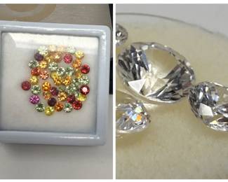 233 Exquisite157CTWLooseCubicZirconiaFancySapphireCollection