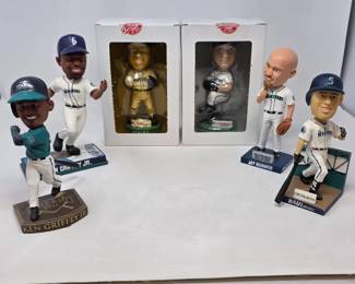 107 SeattleMarinersBobbleheadsGriffeyIchiroBuhnerSasakiIbanez