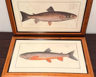 17 Setof2MEBlochTroutPrintsinWoodenFrames