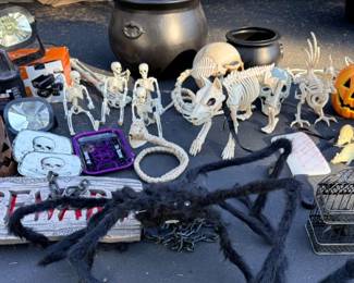 223 VintageModernHalloweenDecorationBundleSpookyPartyPropLot