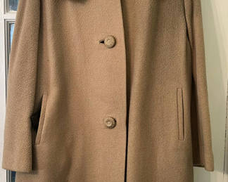 Lot 17: Beige Long Coat with Fur Collar