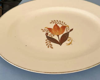 Lot 10: Homer Laughlin Bakerite Floral Serving Platters