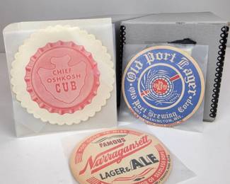 Lot C142 Vintage Beer Coaster Collection Assorted Breweries, Letter M